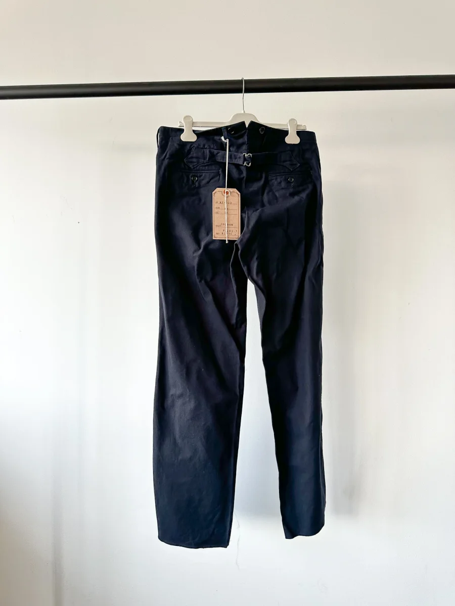 Adjustable Costume Japan Cotton Canvas Navy Trousers - Imagen 4