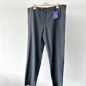 Drake's Grey Made To Order Trousers