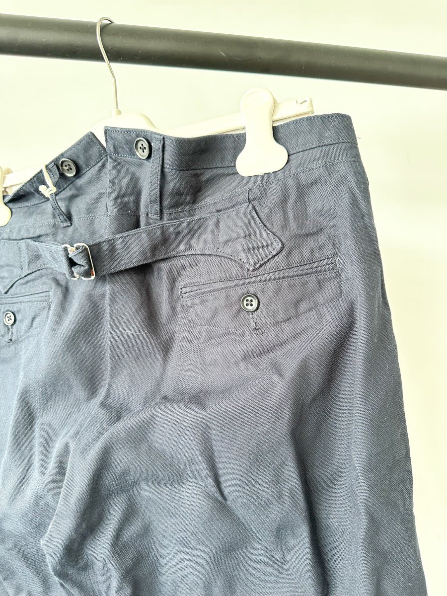 Adjustable Costume Japan Cotton Canvas Navy Trousers - Imagen 8