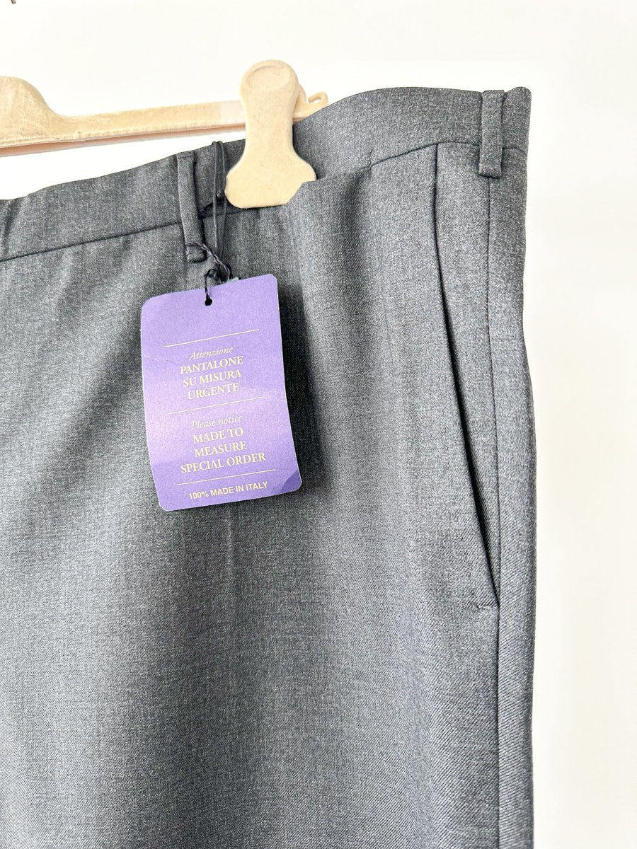 Drake's Grey Made To Order Trousers - Imagen 4