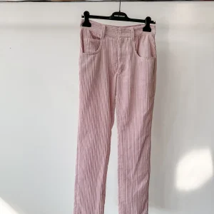 Isabel Marant Pink Corduroy Meeroya Straight Leg Trousers