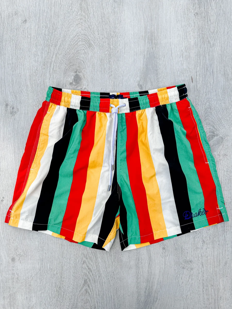 Drake's Striped Swim Shorts