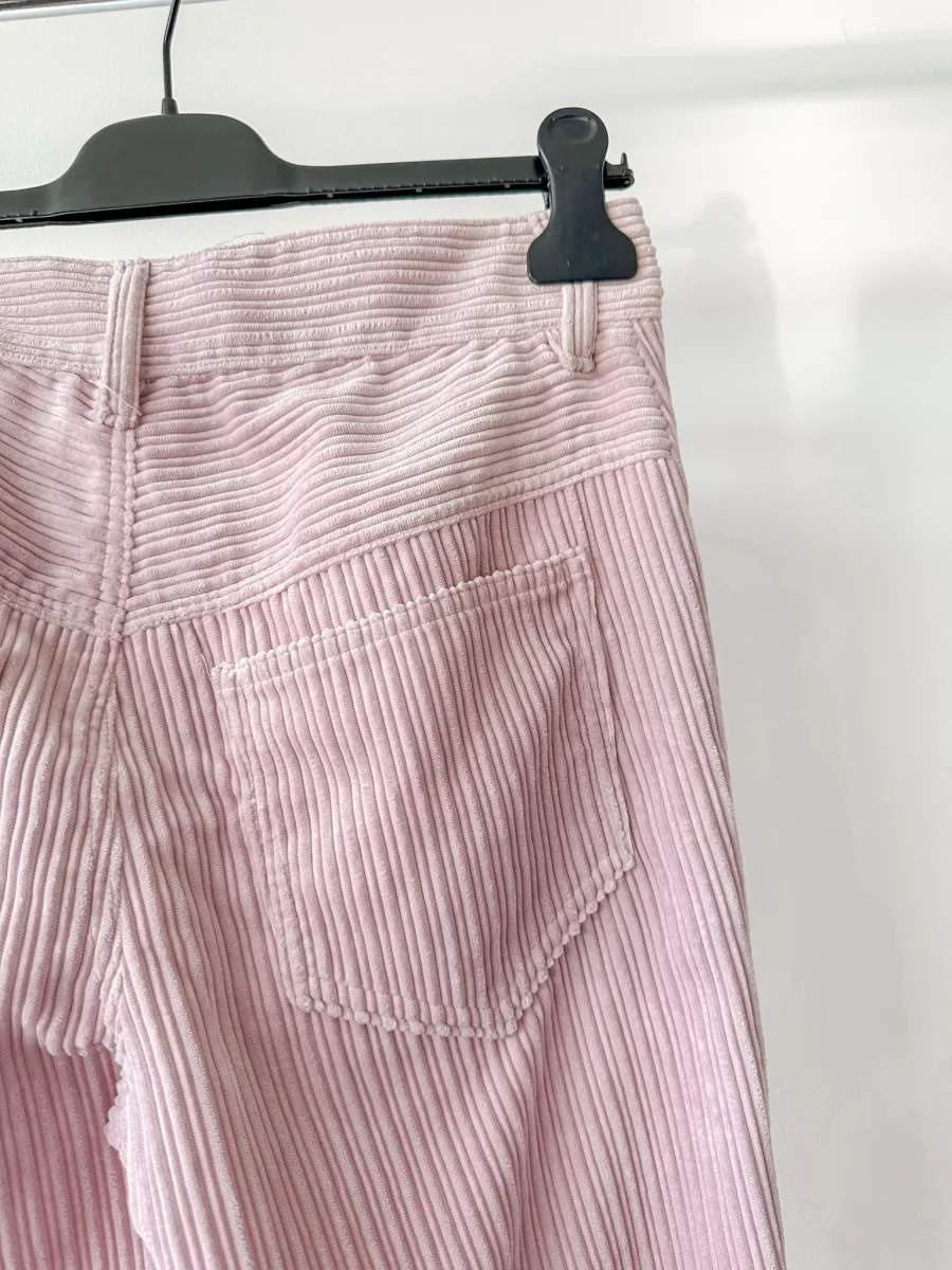 Isabel Marant Pink Corduroy Meeroya Straight Leg Trousers - Imagen 7