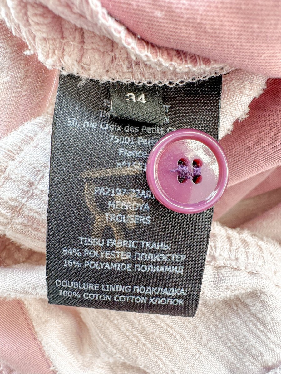 Isabel Marant Pink Corduroy Meeroya Straight Leg Trousers - Imagen 9