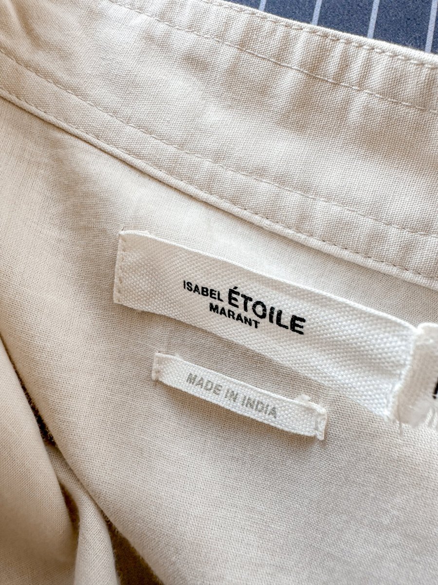 Isabel Marant Etoile Ruthel Off-Duty Utility Ivory Cream Belted Jumpsuit - Imagen 4