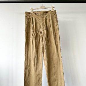 Adjustable Costume Japan Cotton Canvas Beige Trousers