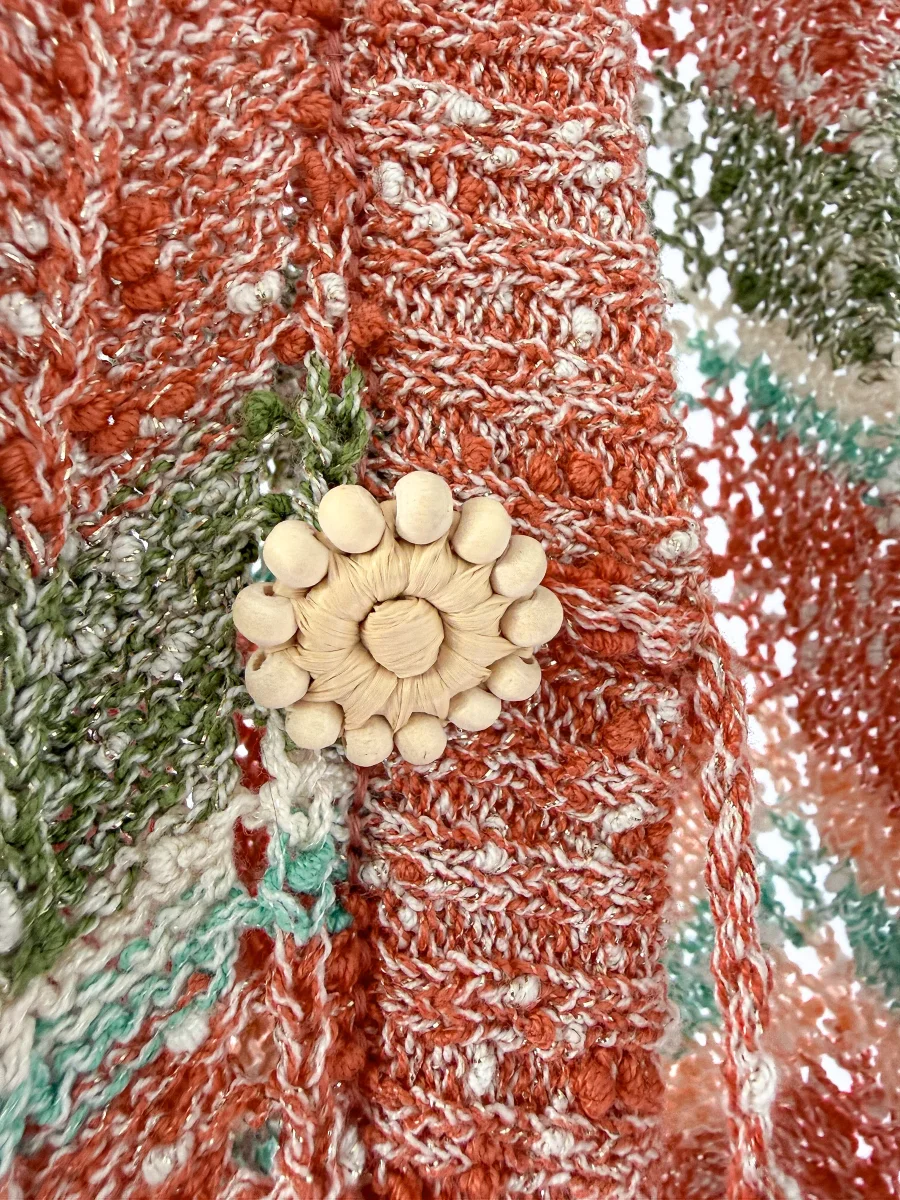 Hayley Menzies Pink Zigzag Andes Boucle Cardigan - Imagen 4