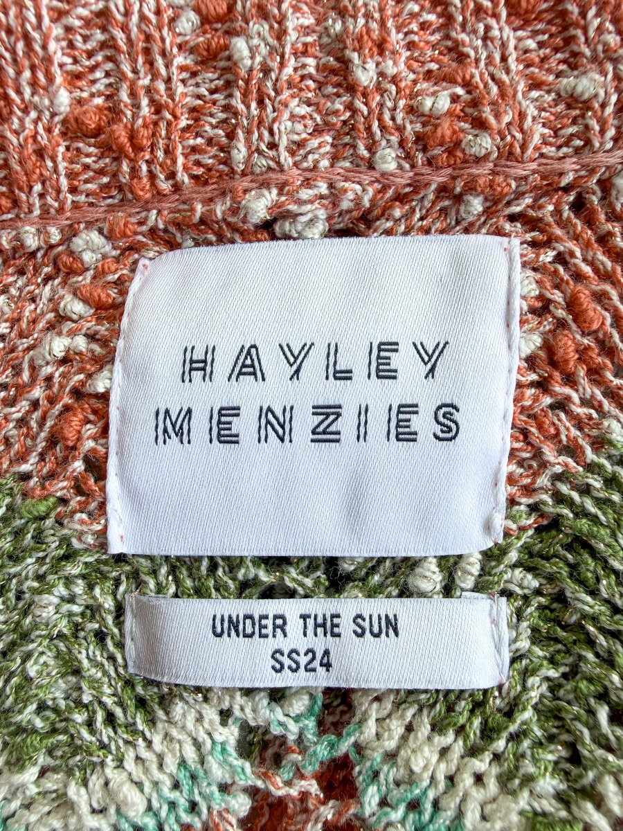 Hayley Menzies Pink Zigzag Andes Boucle Cardigan - Imagen 8