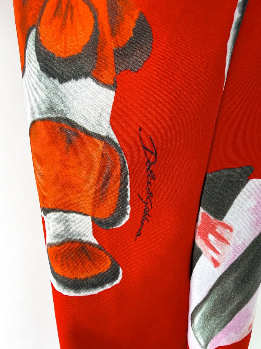 Dolce And Gabbana Fish Print Footed Leggings - Imagen 9