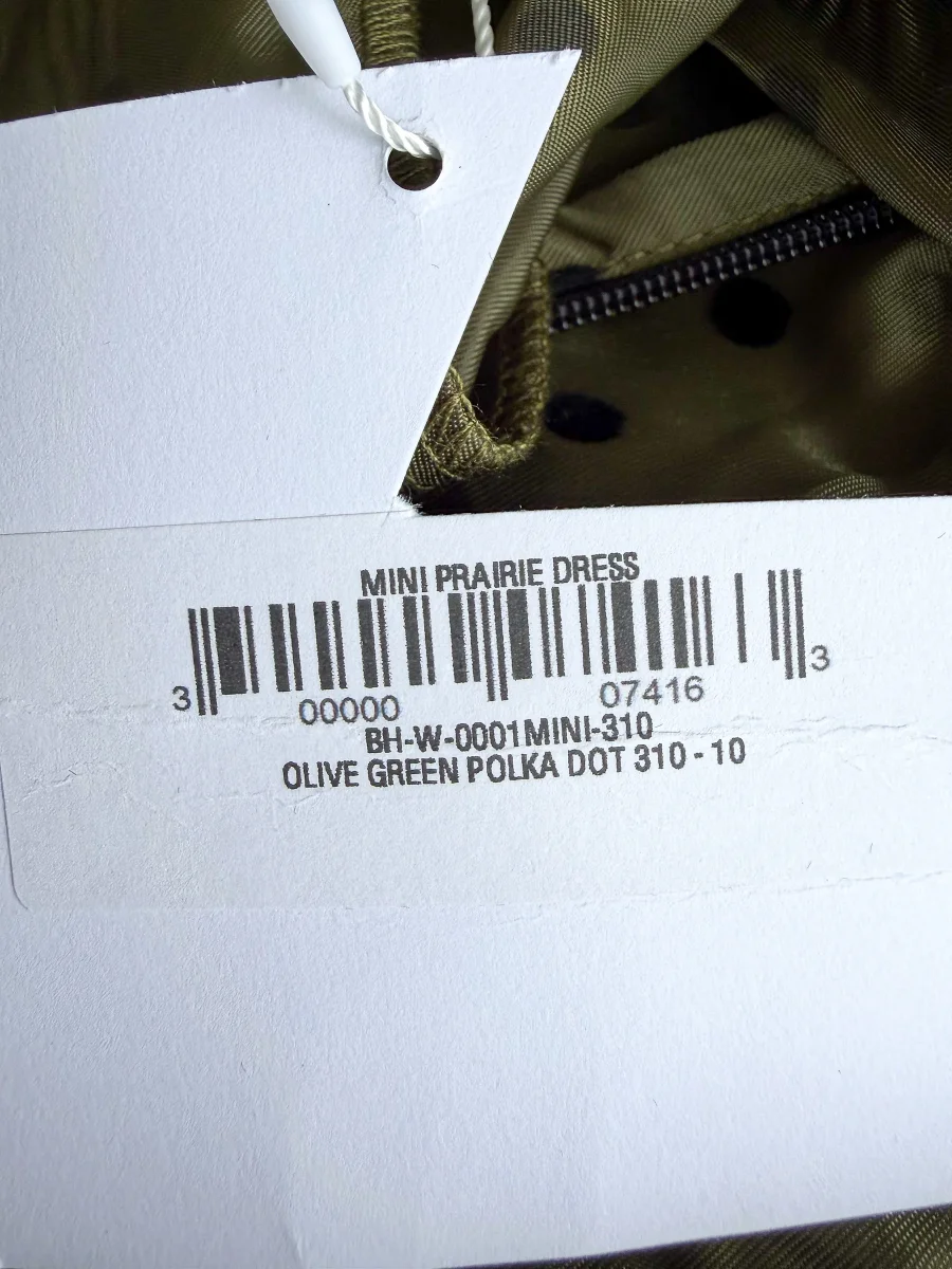 Batsheva Olive Green Prairie Polka Dot Mini Dress - Imagen 5