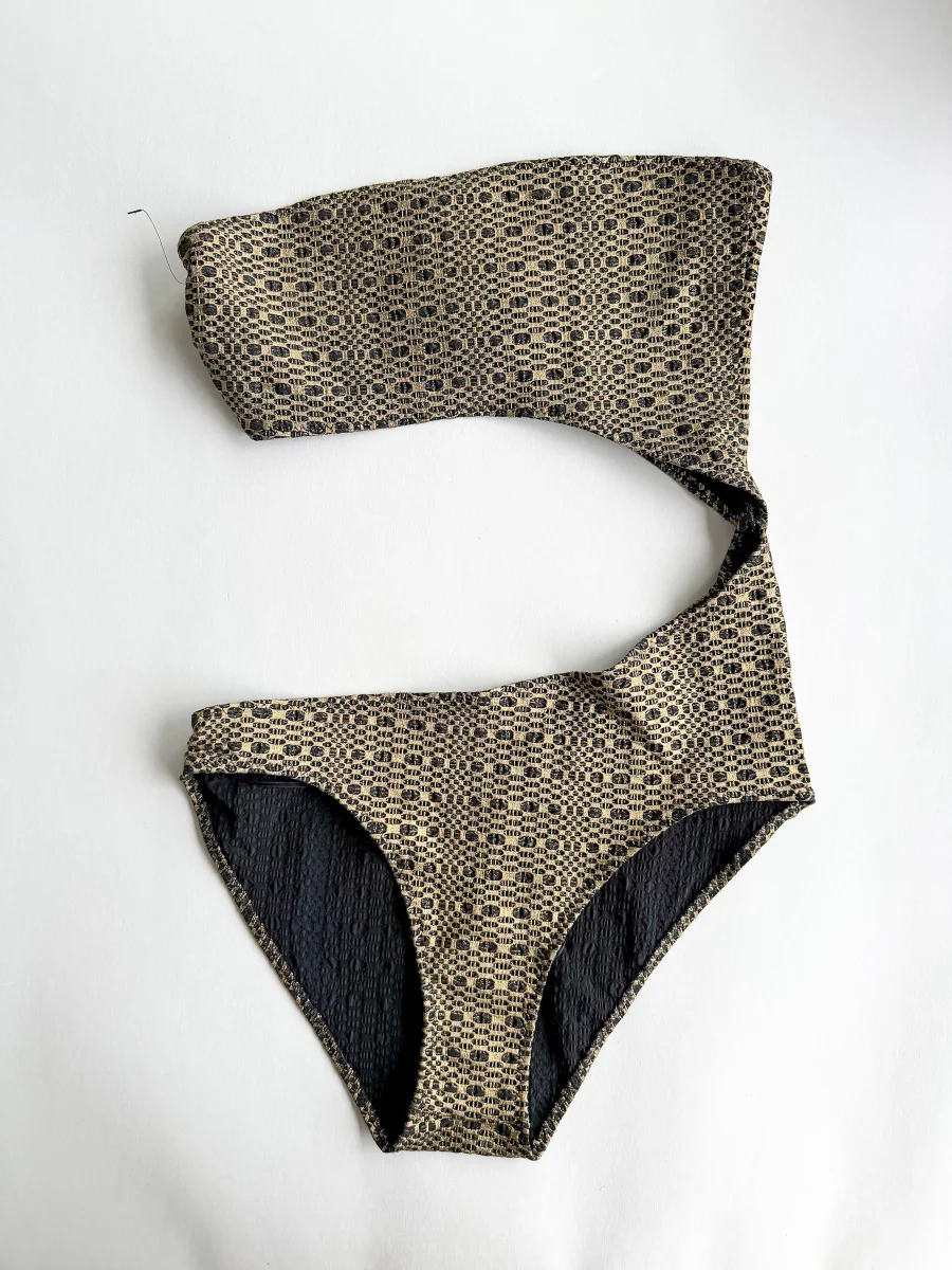 Lisa Marie Fernandez Metallic Cut-Out Swimsuit - Imagen 3