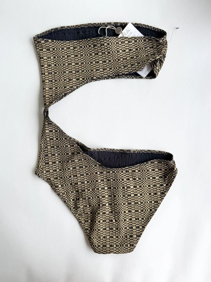Lisa Marie Fernandez Metallic Cut-Out Swimsuit - Imagen 4