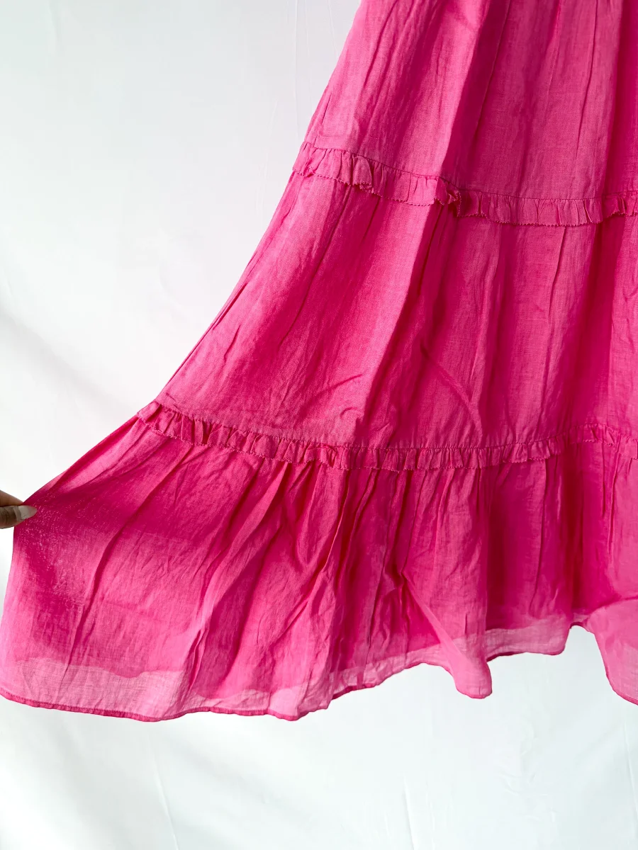 Sea New York Pink Cole Smocked Halterneck Ramie Dress - Imagen 5