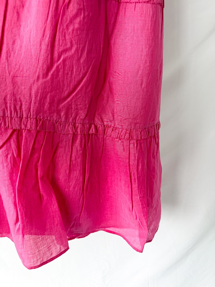 Sea New York Pink Cole Smocked Halterneck Ramie Dress - Imagen 8