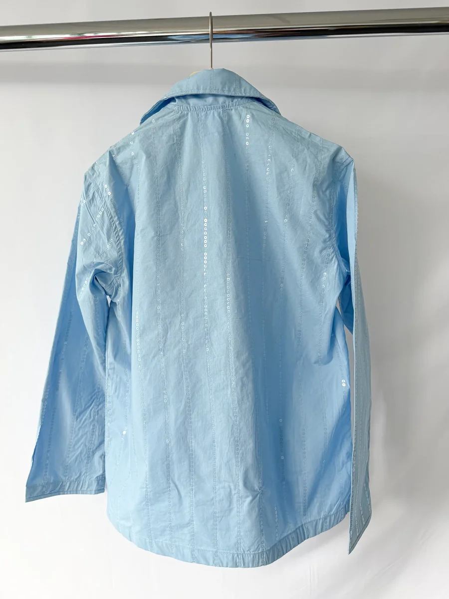 Sleeper Milky Way Blue Sequined Cotton Pyjama Set - Imagen 7