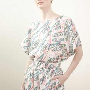 Blusa estampada algodón