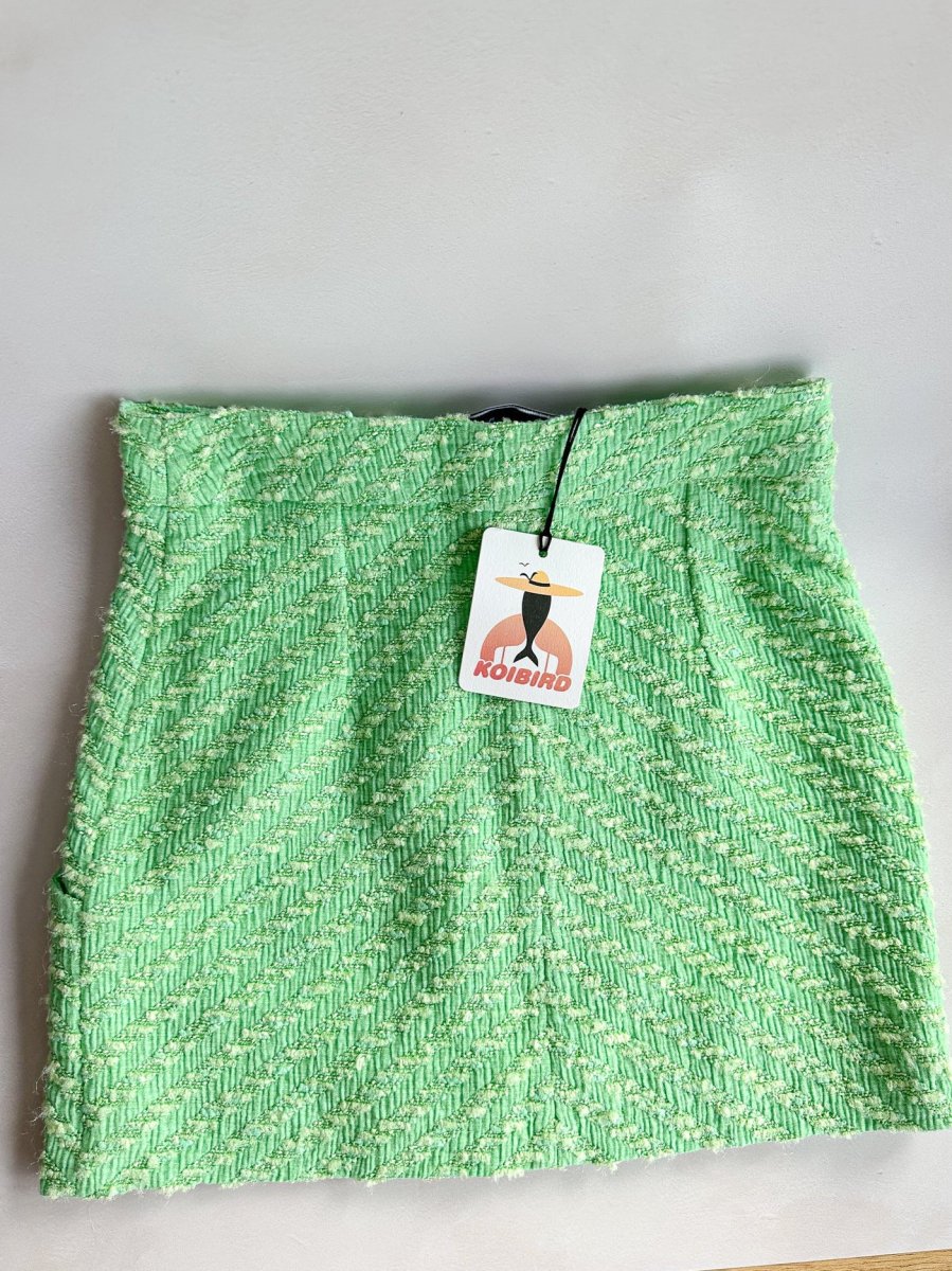Rowen Rose Green Tweed Mini Skirt - Imagen 5