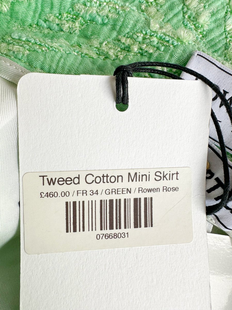 Rowen Rose Green Tweed Mini Skirt - Imagen 7