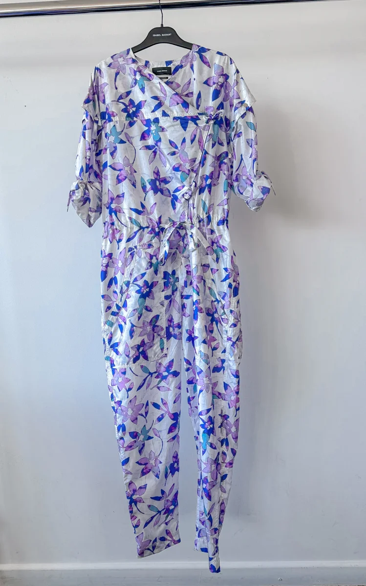 Isabel Marant Lympia Floral Print Shell Wrap Jumpsuit - Imagen 3
