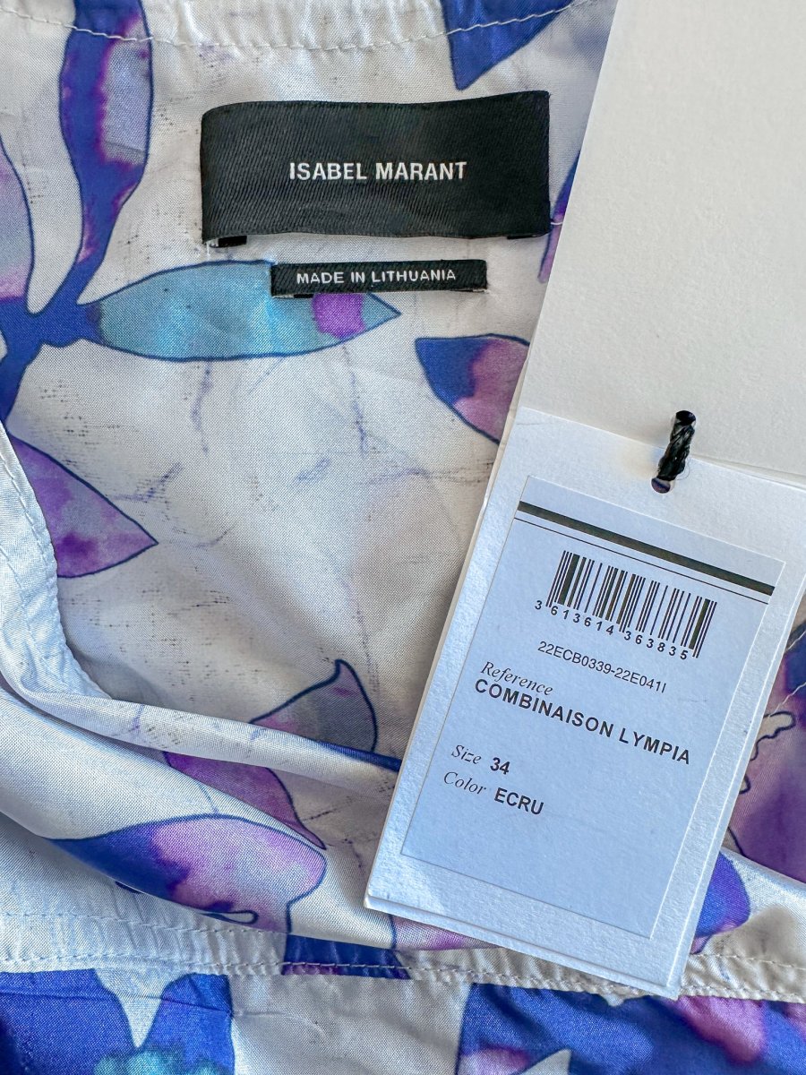 Isabel Marant Lympia Floral Print Shell Wrap Jumpsuit - Imagen 4