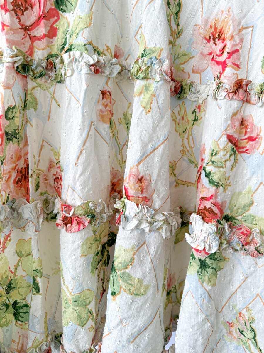 Needle and Thread Harlequin Floral Rose Print Ruffle Detail Mini Dress - Imagen 9