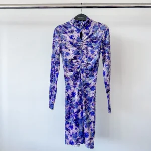 Isabel Marant Crushed Velvet Purple Floral Cut-Out Bodycon Gram Dress