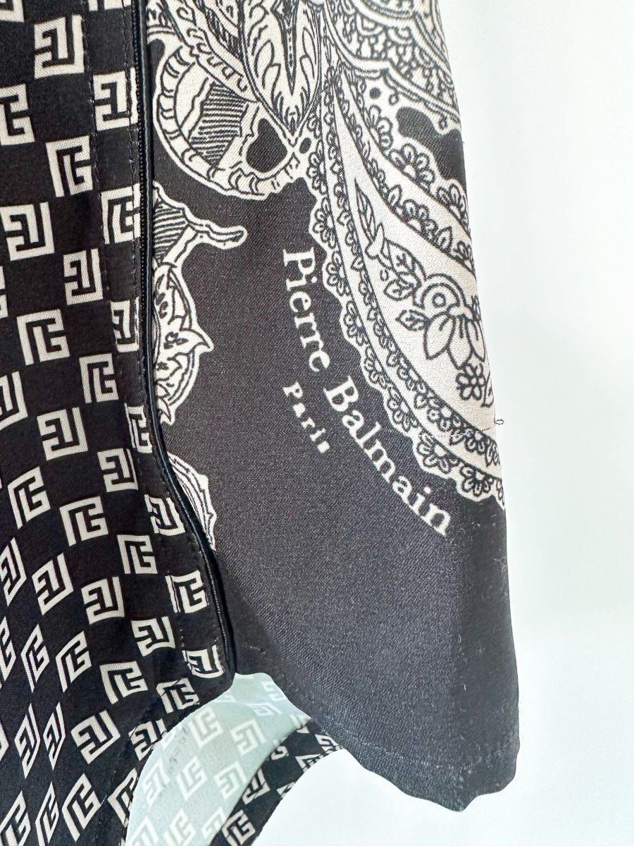 Balmain Straight-Leg Monogrammed Printed Poplin Shorts - Imagen 7