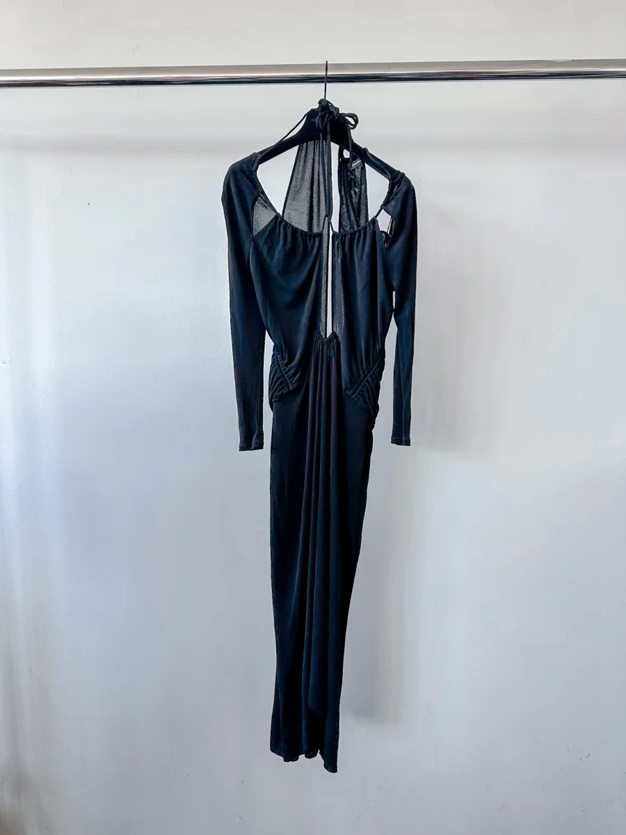 Isabel Marant Black Jadessi Cut-Out Keyhole Neck Strappy Dress DAMAGED - Imagen 7