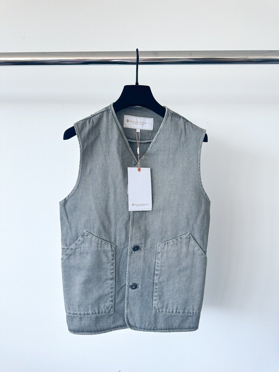 Private White V.C Grey Gilet Worksuit Jerkin - Imagen 2