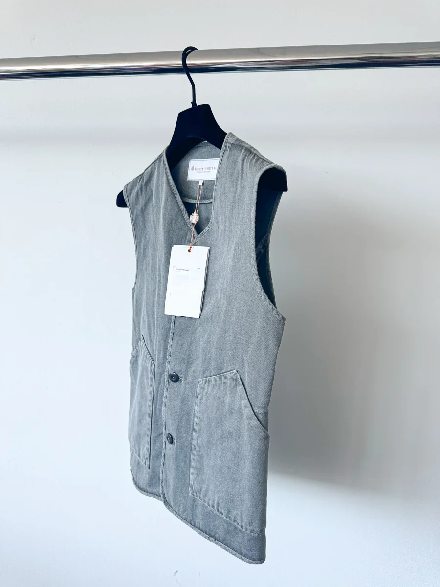 Private White V.C Grey Gilet Worksuit Jerkin - Imagen 5