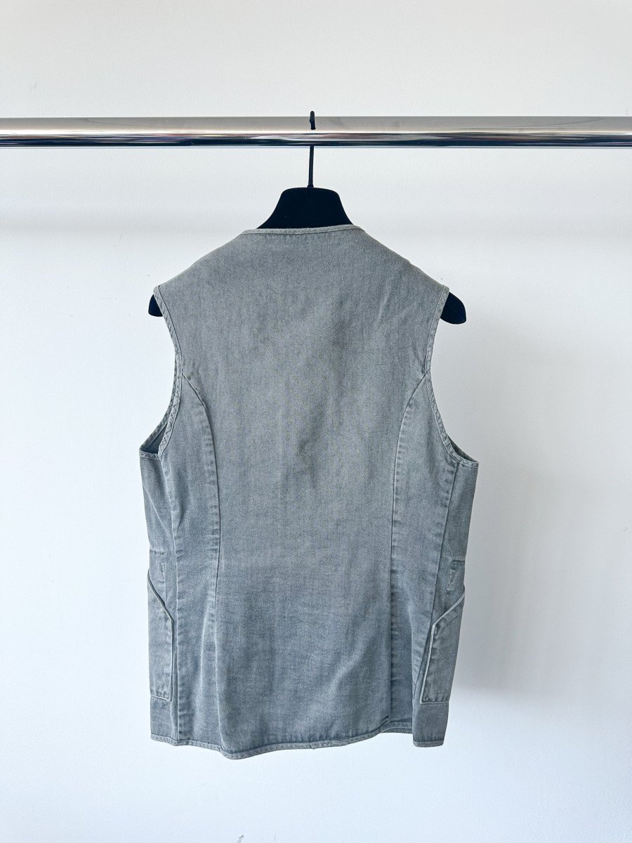 Private White V.C Grey Gilet Worksuit Jerkin - Imagen 3