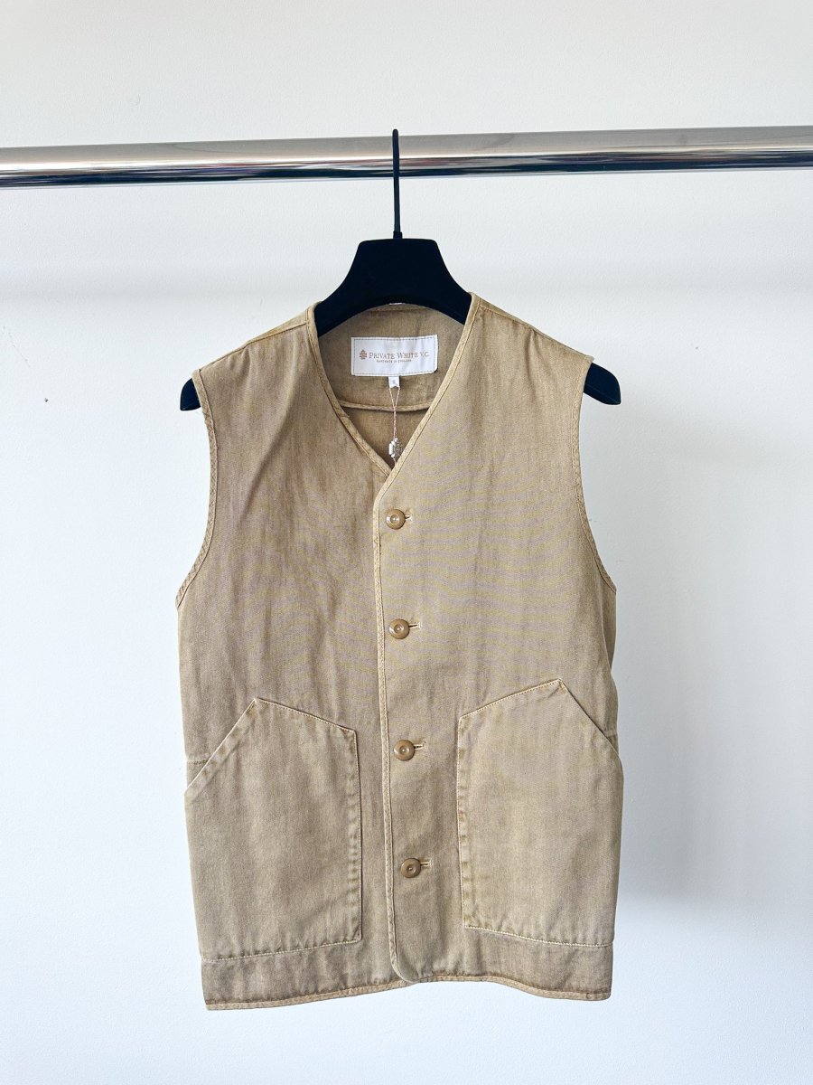 Private White V.C Sand Gilet Worksuit Jerkin