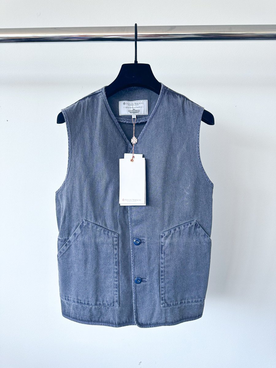 Private White V.C Navy Gilet Worksuit Jerkin - Imagen 2