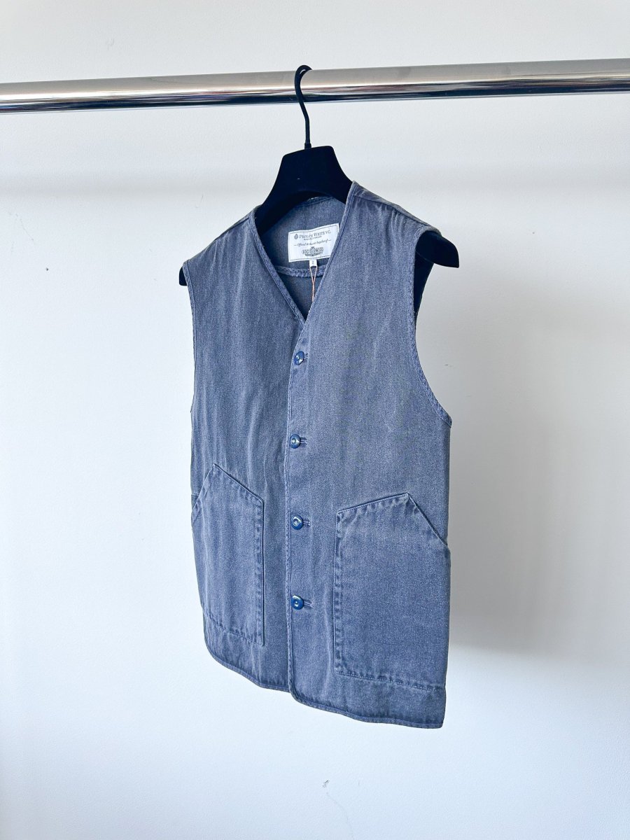 Private White V.C Navy Gilet Worksuit Jerkin - Imagen 7