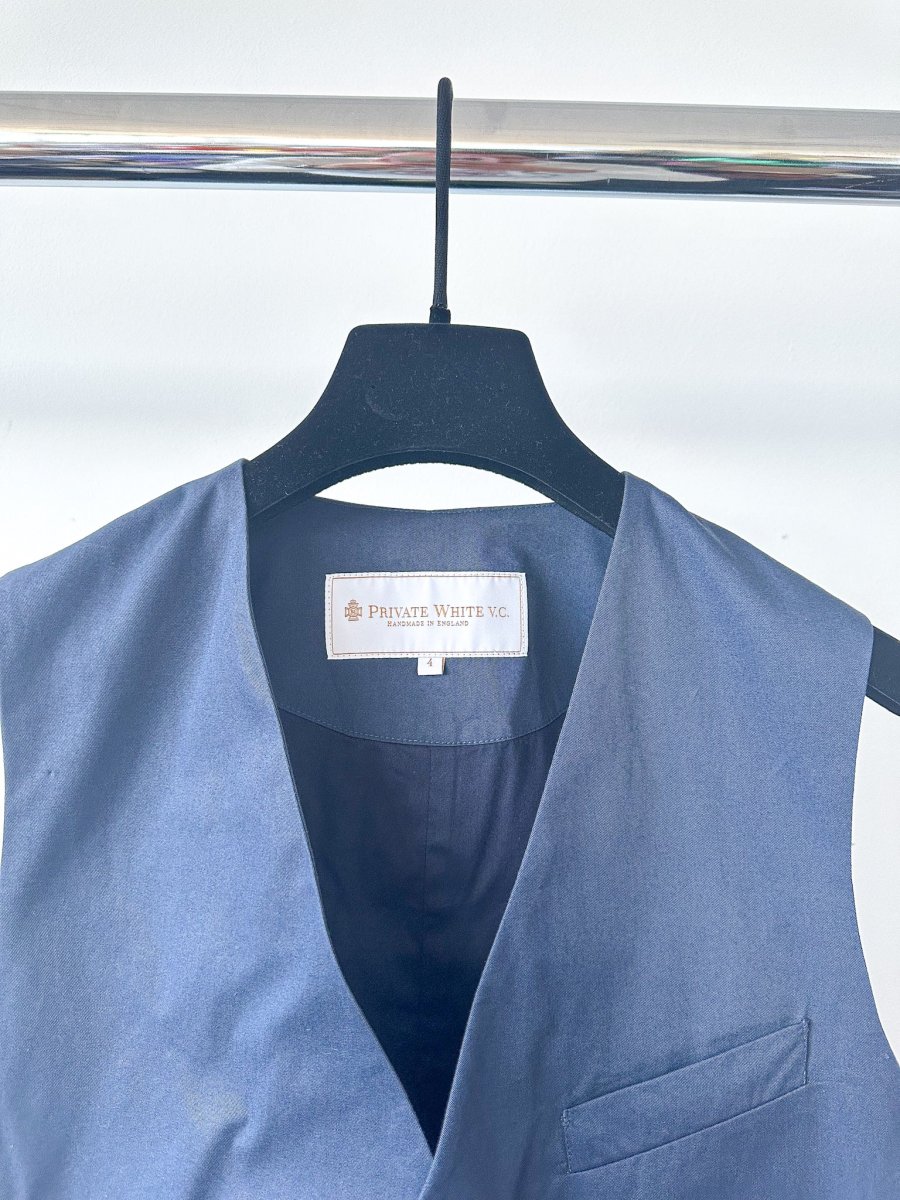 Private White V.C Navy Blue Waistcoat - Imagen 4