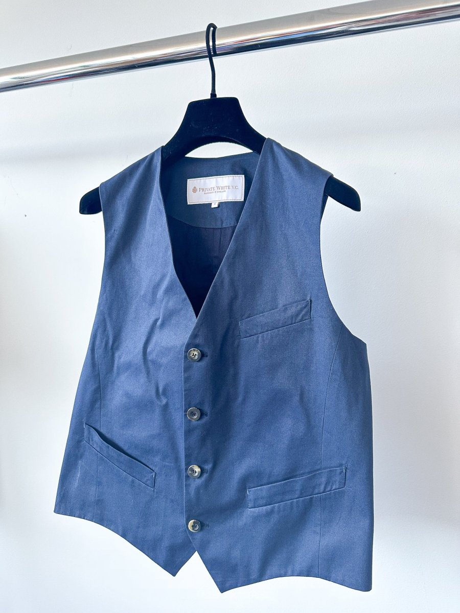 Private White V.C Navy Blue Waistcoat - Imagen 5