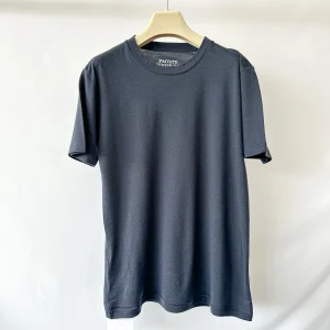 Private White V.C Merino Wool Manchester Tee Shirt In Navy