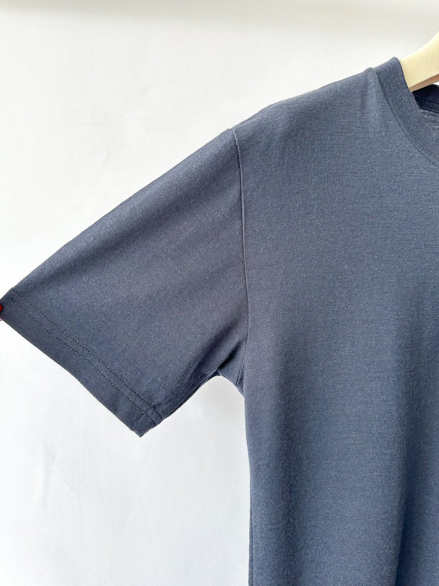 Private White V.C Merino Wool Manchester Tee Shirt In Navy - Imagen 4