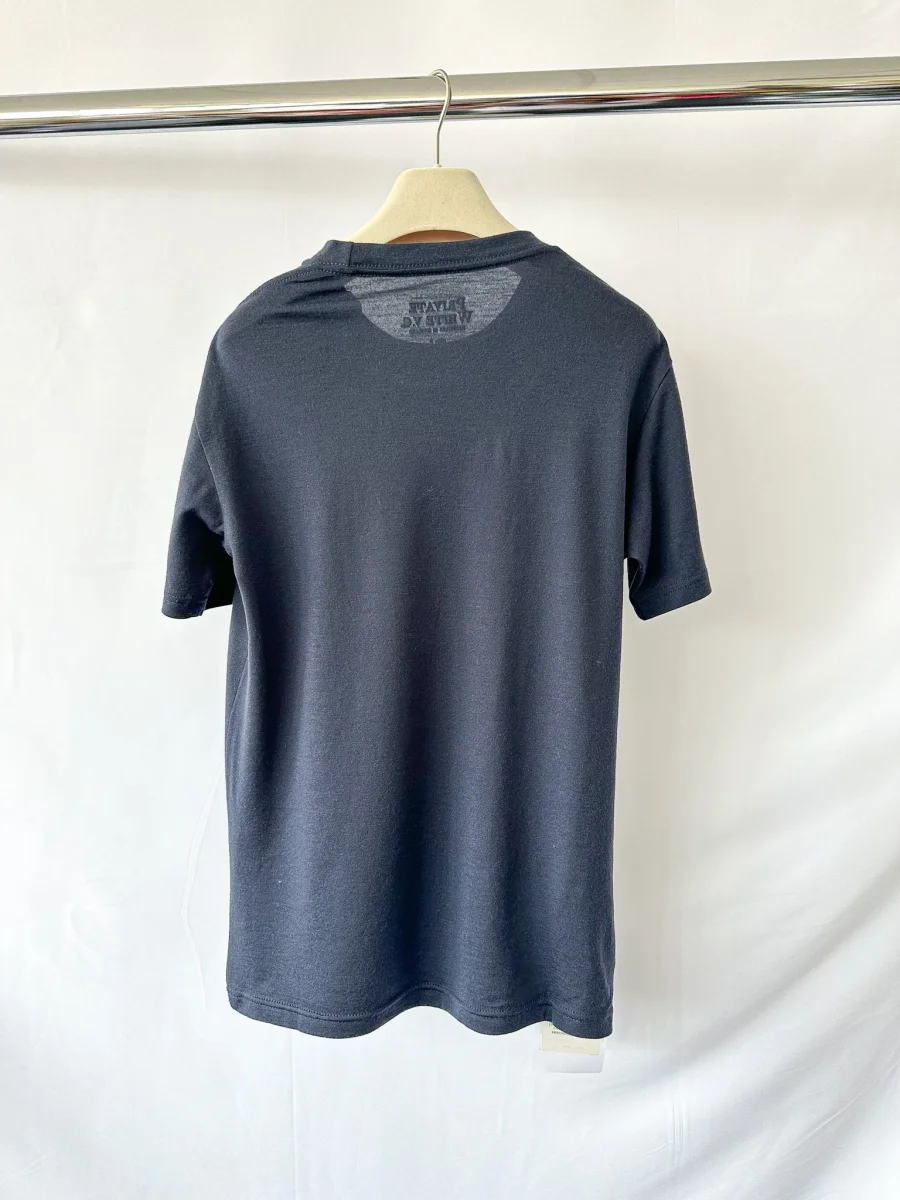 Private White V.C Merino Wool Manchester Tee Shirt In Navy - Imagen 3