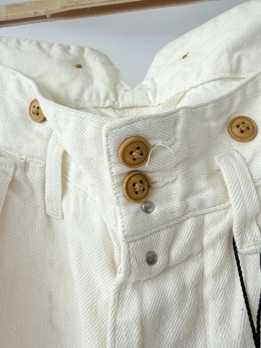 Nigel Cabourn Hemp Work Pants Trousers Milk White - Imagen 6