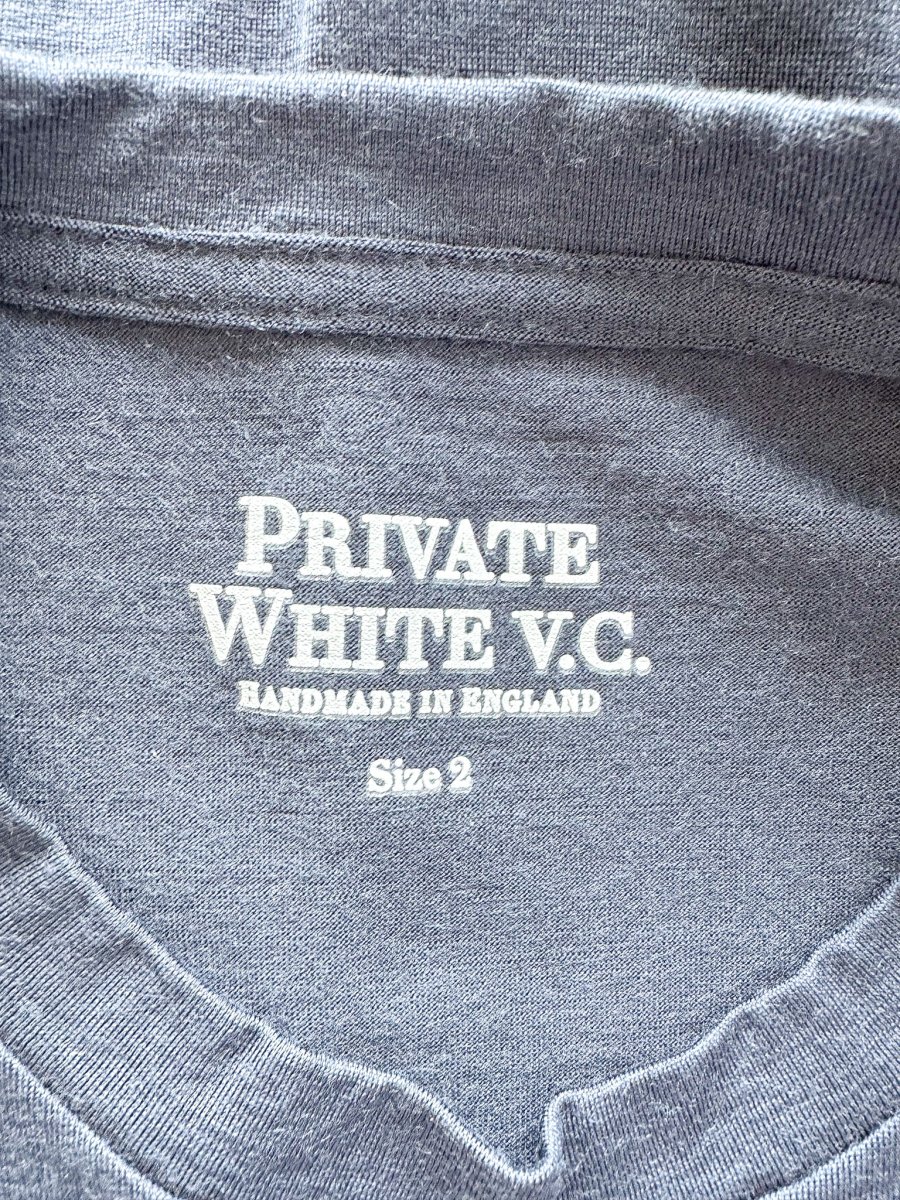 Private White V.C Merino Wool Manchester Tee Shirt In Navy - Imagen 6