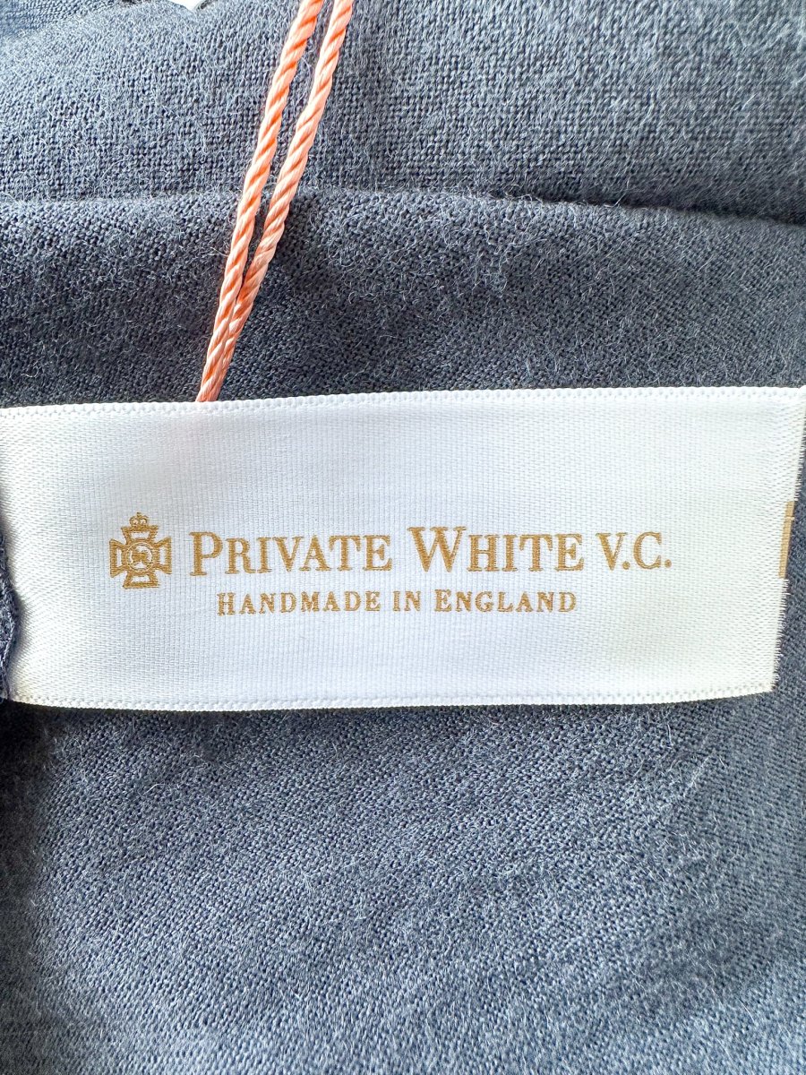 Private White V.C Merino Wool Manchester Tee Shirt In Navy - Imagen 8