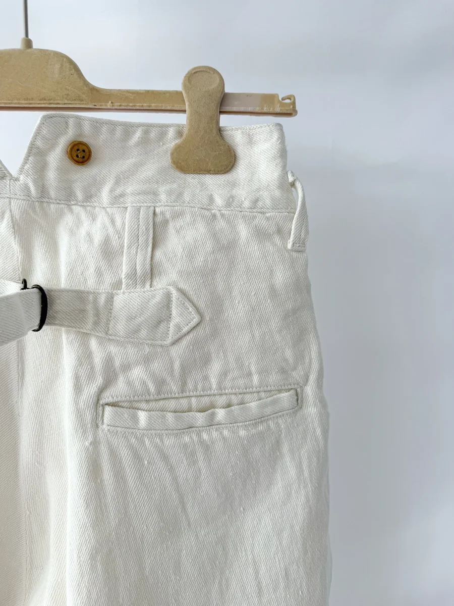Nigel Cabourn Hemp Work Pants Trousers Milk White - Imagen 9