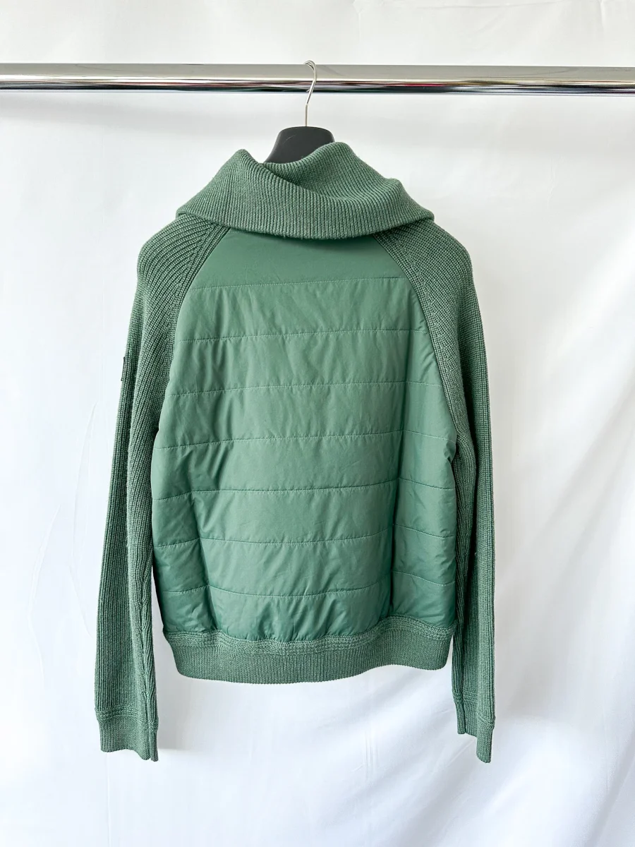 Belstaff Hills Zip Knitted Cardigan Jacket In Green - Imagen 3