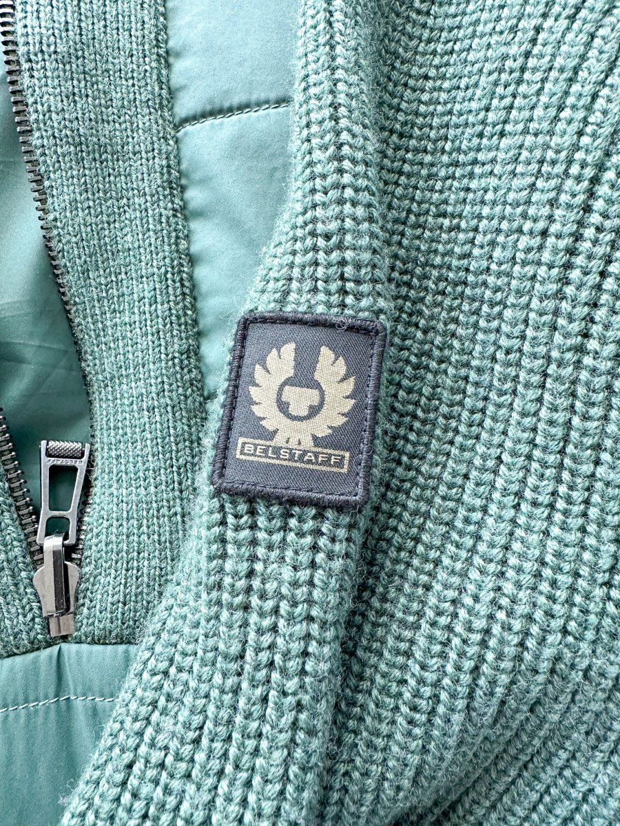 Belstaff Hills Zip Knitted Cardigan Jacket In Green - Imagen 5