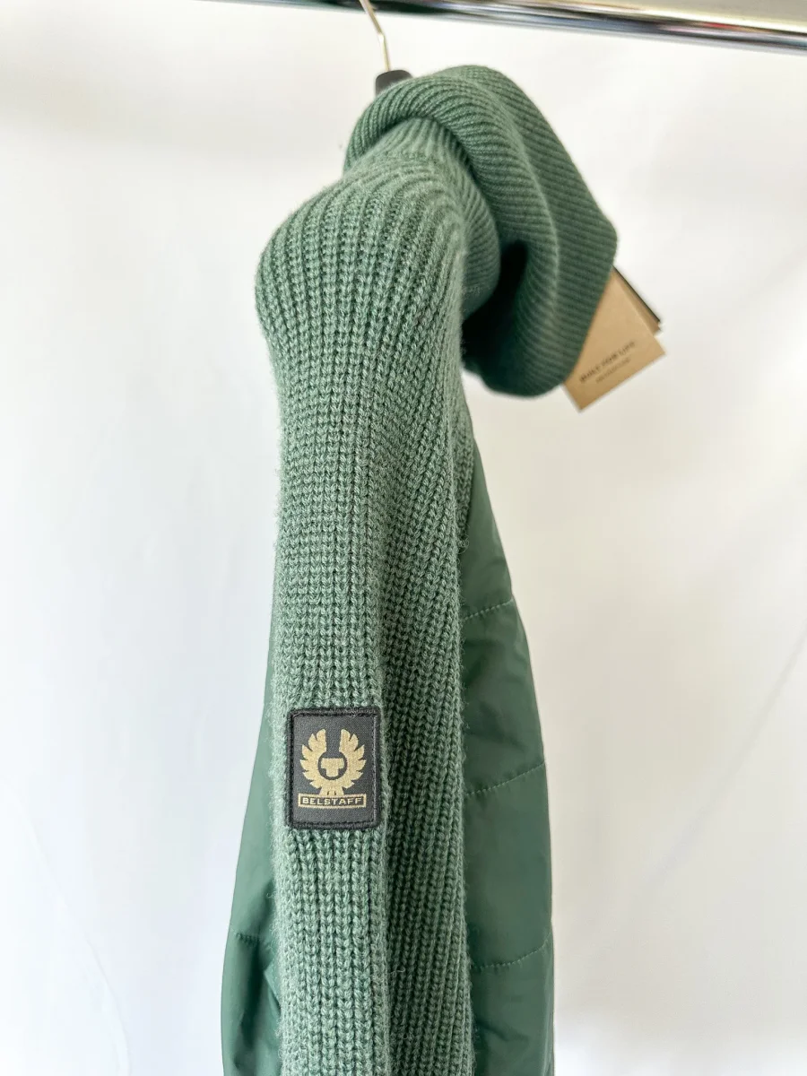 Belstaff Hills Zip Knitted Cardigan Jacket In Green - Imagen 6