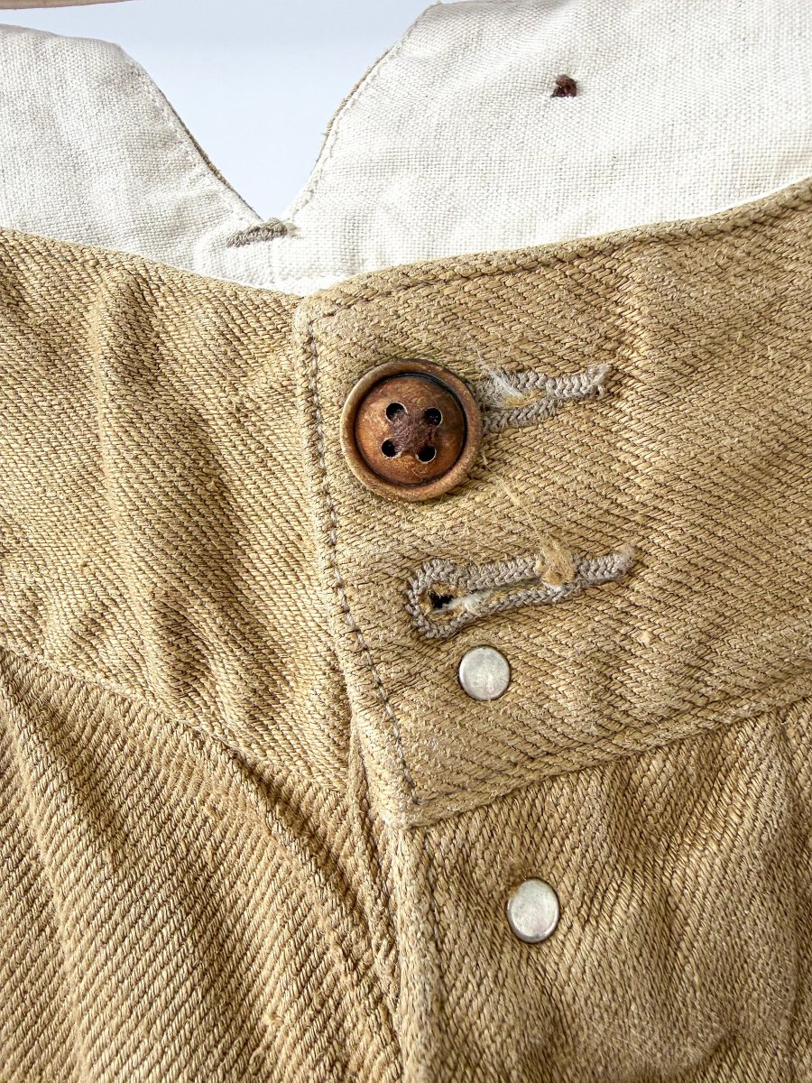Nigel Cabourn Hemp Work Pants Trousers Khaki Green - Imagen 7