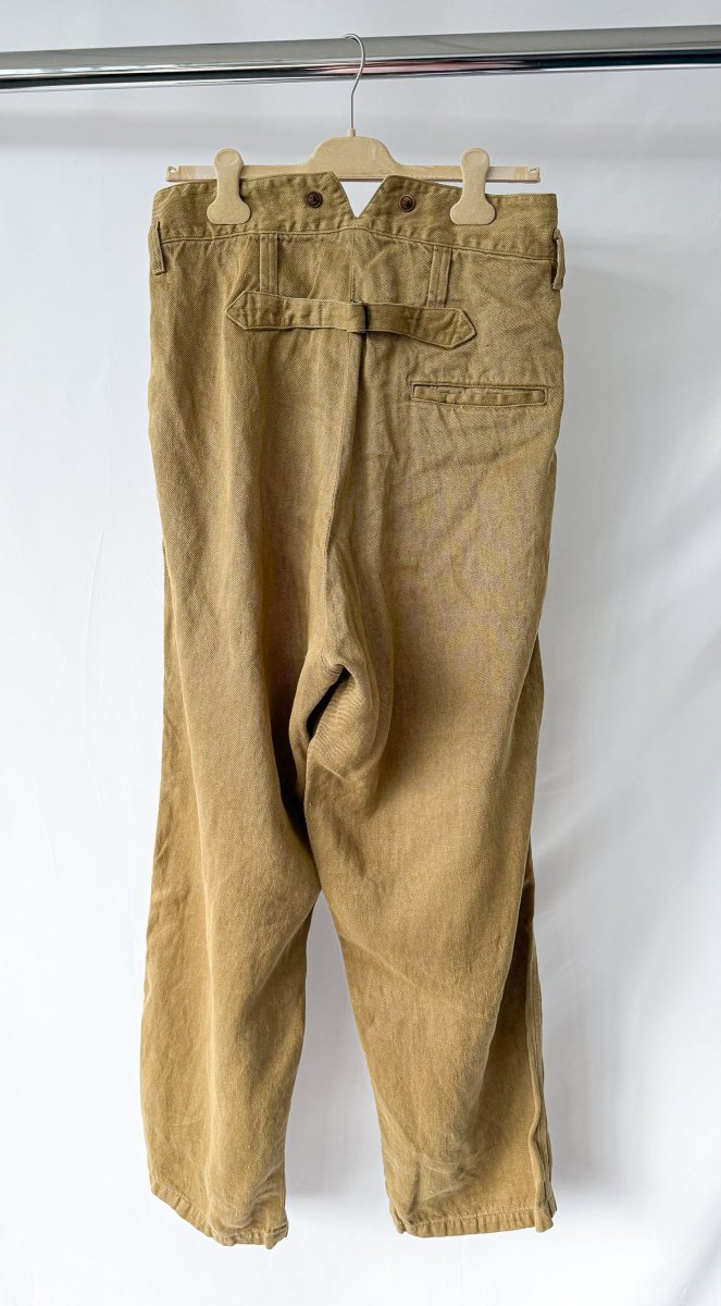 Nigel Cabourn Hemp Work Pants Trousers Khaki Green - Imagen 3