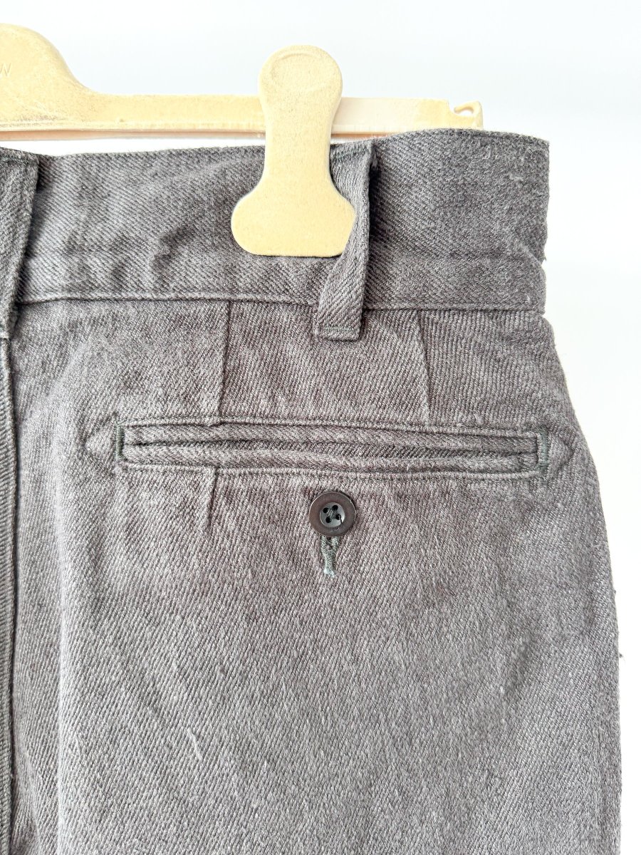 Nigel Cabourn Hemp Desert Shorts Charcoal Grey Double Pleat - Imagen 7