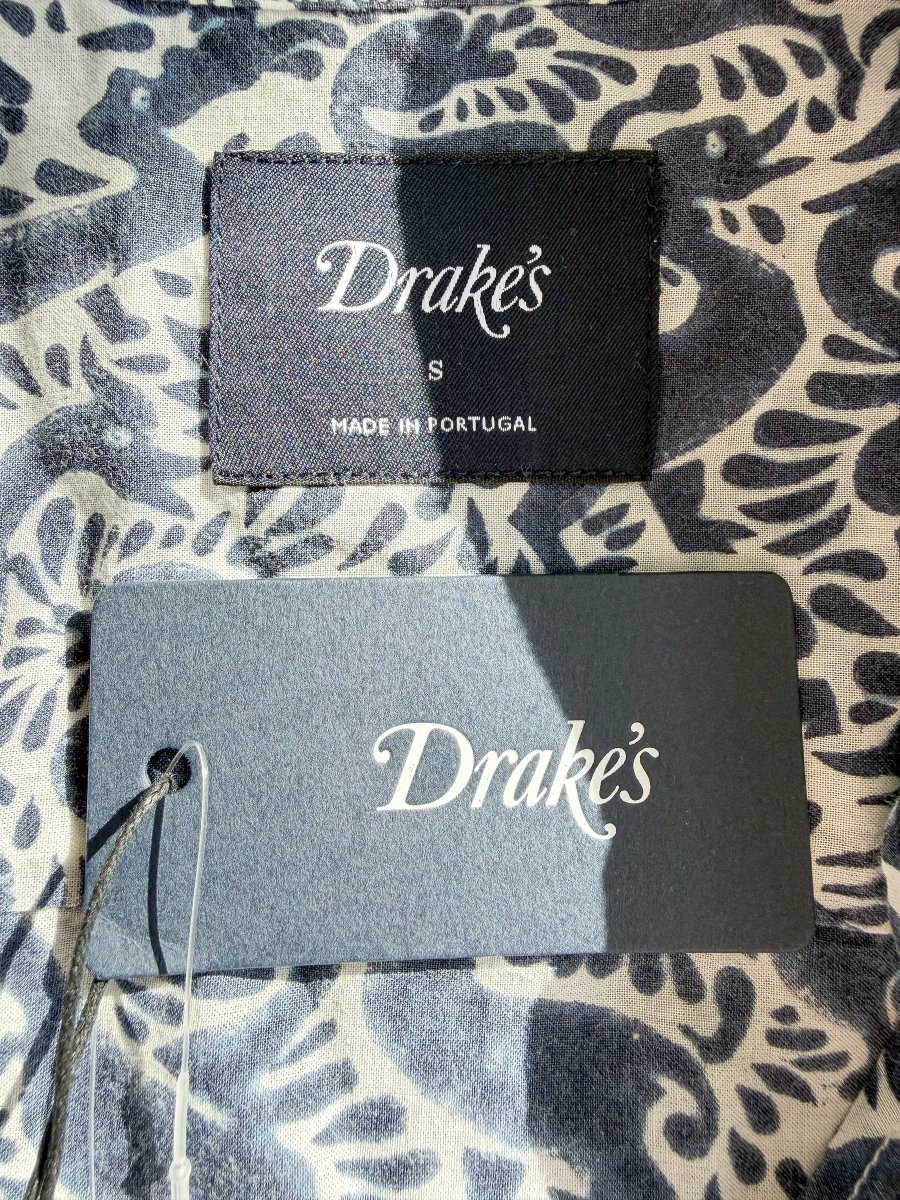 Drake's Block Print Duck Camp Collar Shirt - Imagen 8